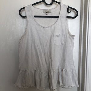 White Peplum Tank